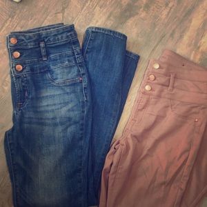 High wasted skinny jeans